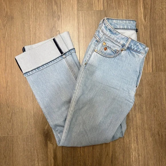 Kate Spade Wide-Leg Cuffed Denim - Picture 3 of 5